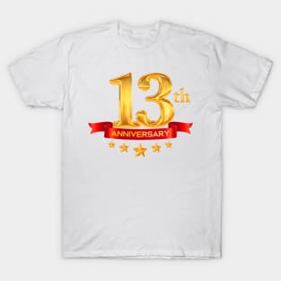 Letter Number 13 thirteen birthday T-Shirt